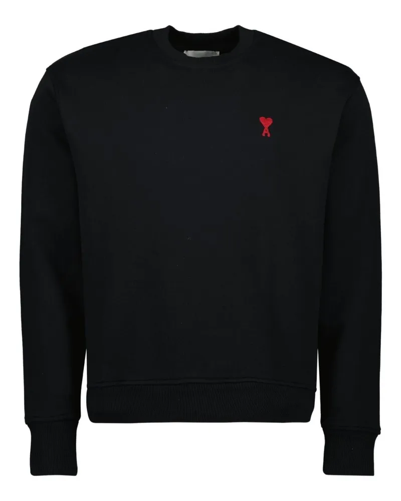 AMI Paris Ami de Coeur Baumwoll -Sweatshirt Black