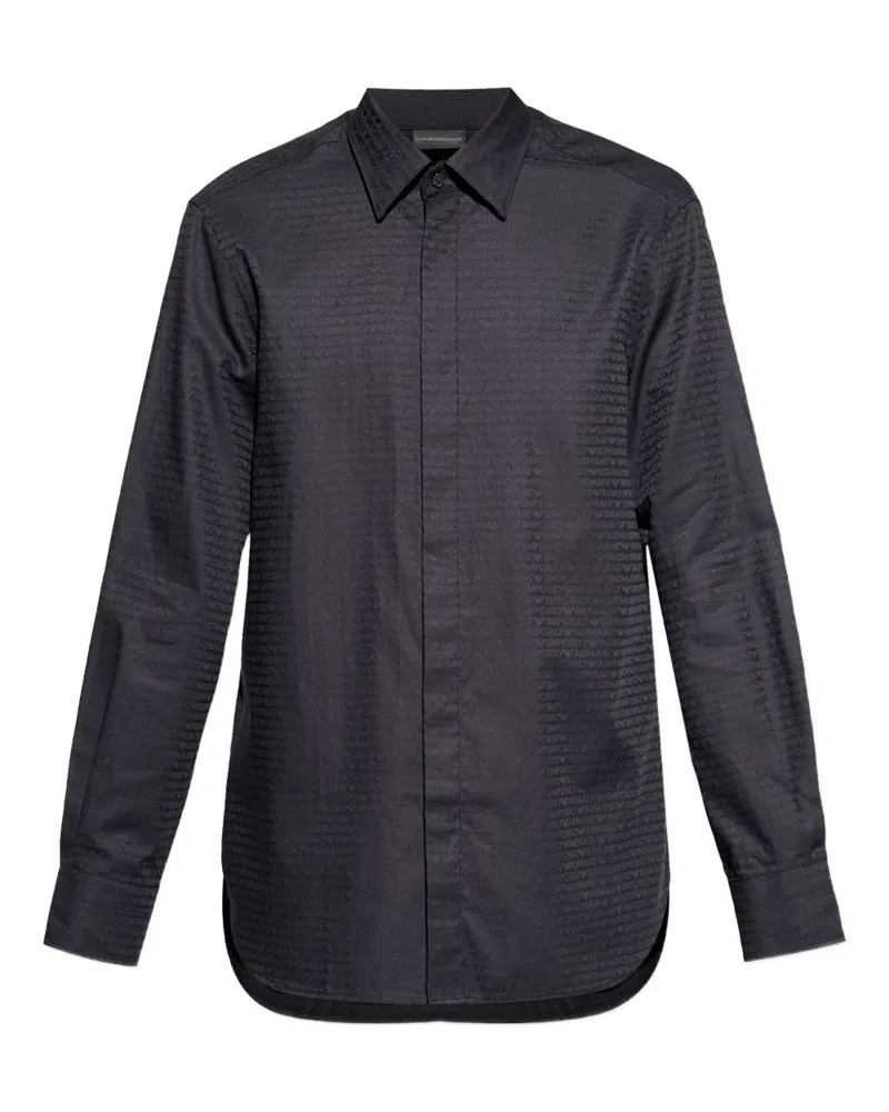 Emporio Armani Baumwollhemd Black