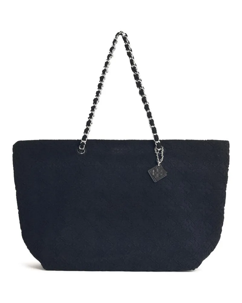 Tory Burch Shopping Ella' schwarzer Stofftasche Black