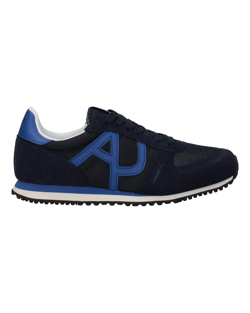Armani Jeans Sneakers Herrens Stoff Blau -