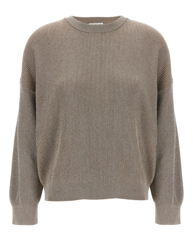 Brunello Cucinelli Crewneck -Pullover Marrone