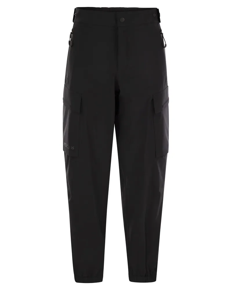 Moncler Cargohose in technischem Stoff Black