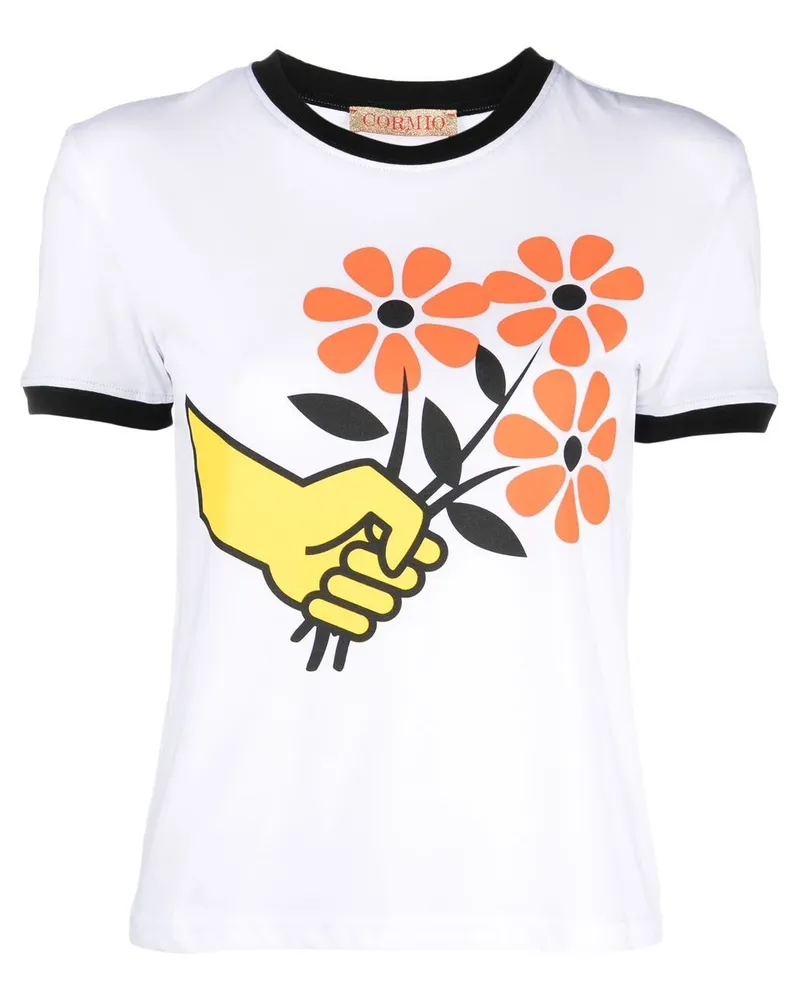 CORMIO Cormium Jersey Blumendruck T -Shirt 