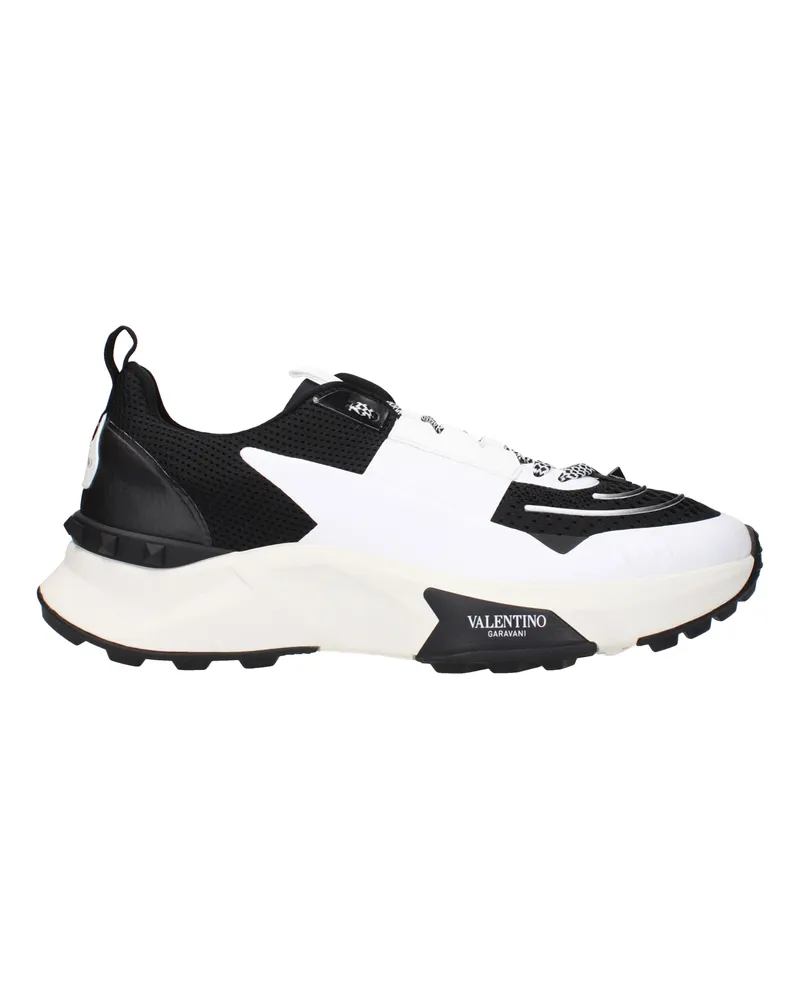 Valentino Garavani Herrens Sneakers aus schwarzem/weißem Stoff -