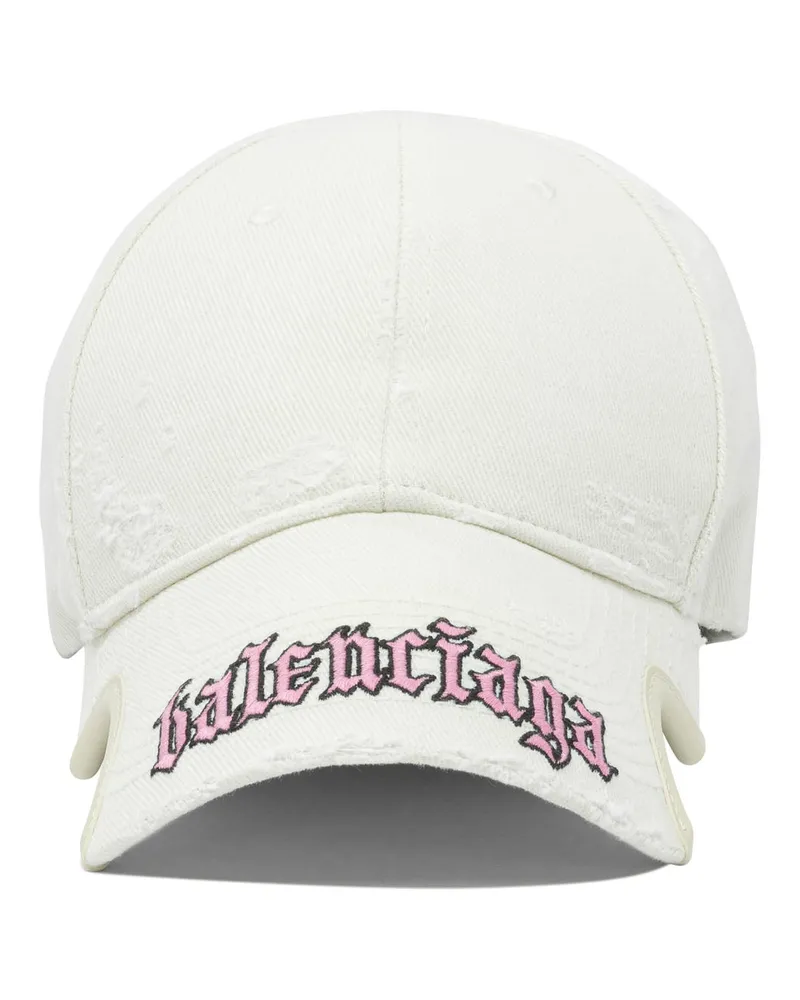 Balenciaga Blackletter Script“ Trucker-Mütze White