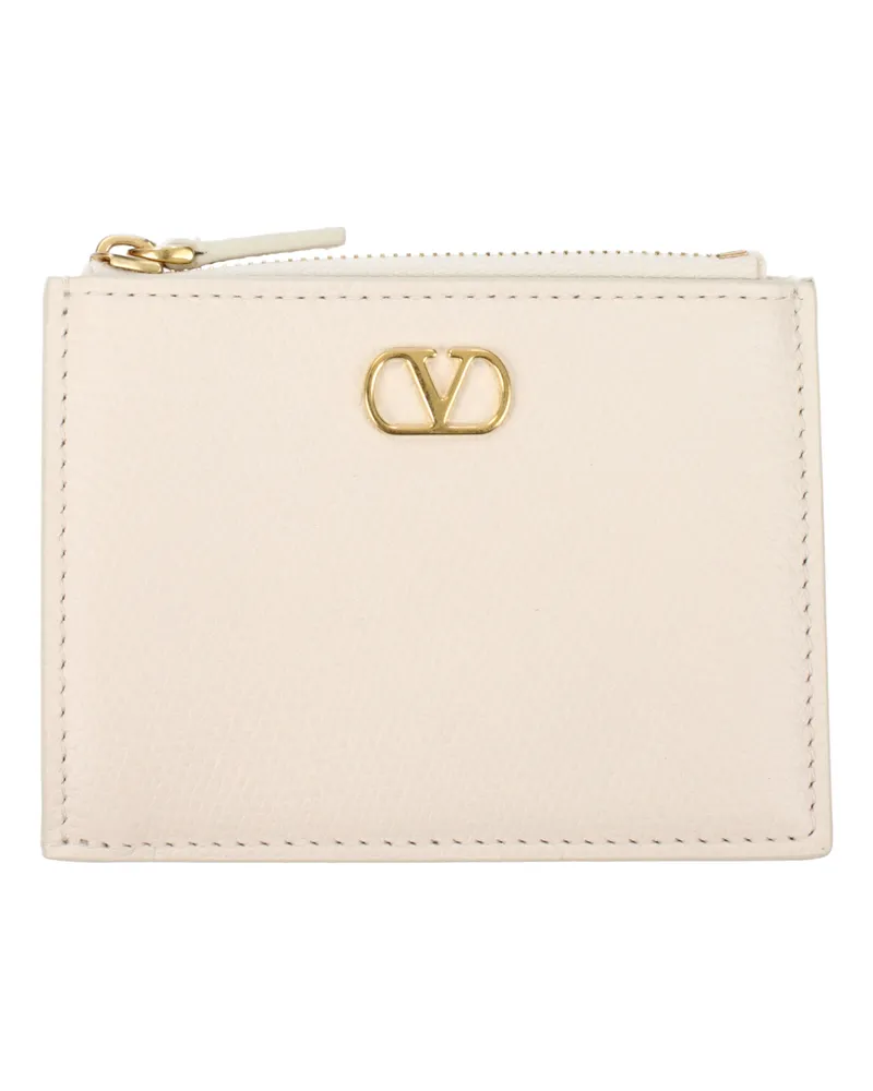 Valentino Garavani Damens Dokumentenhalter aus beige/elfenbeinfarbenem Leder -