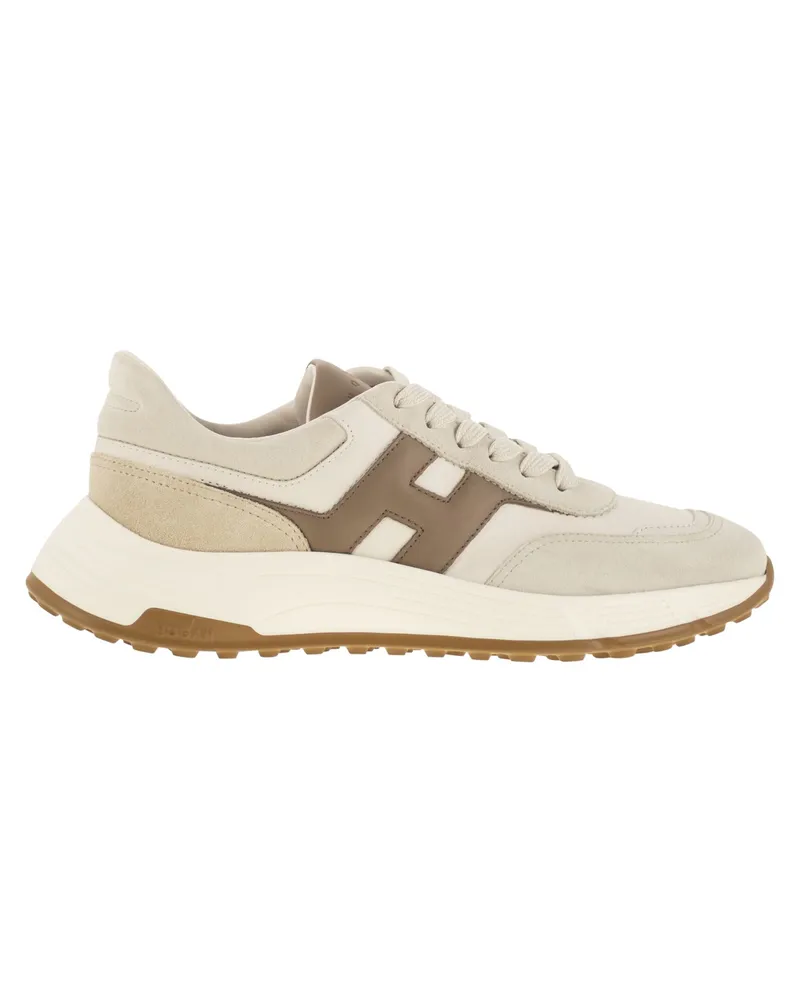Hogan Hyperlight Sneakers in Leder und Wildleder Ivory
