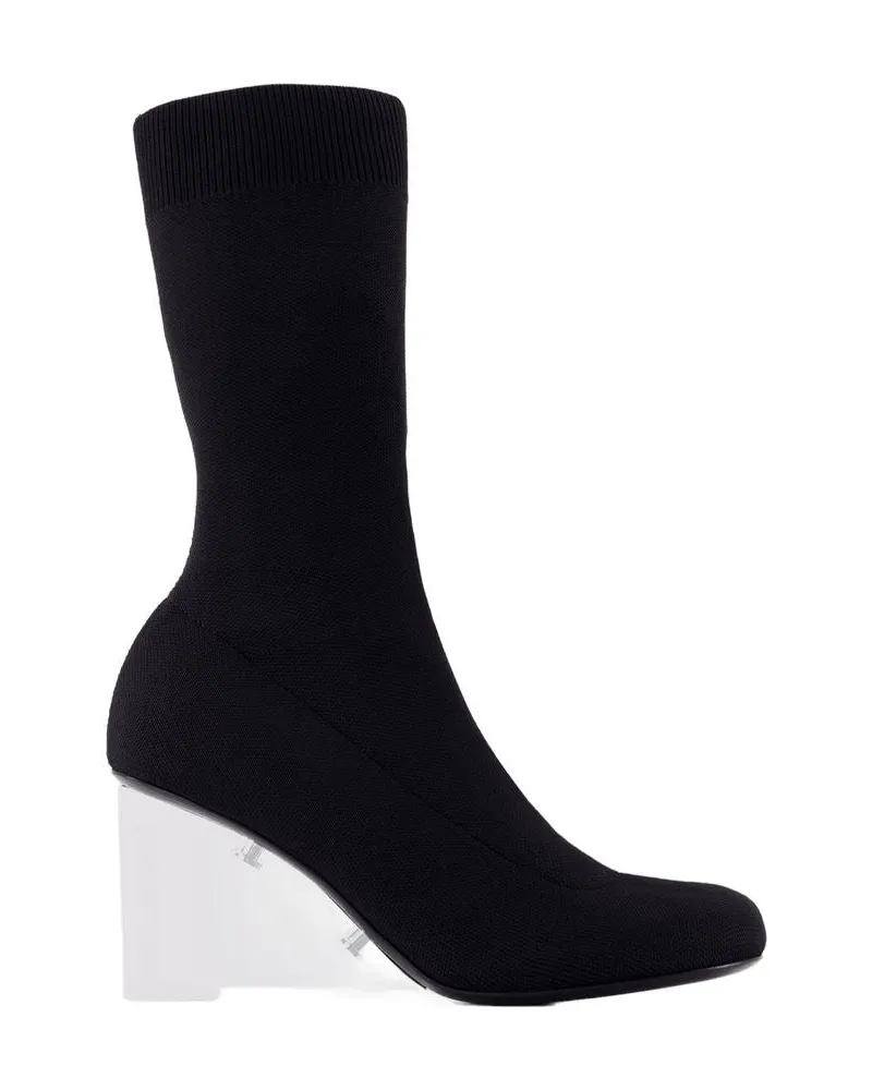 Alexander McQueen Stiefel  schwarzes Leder Black