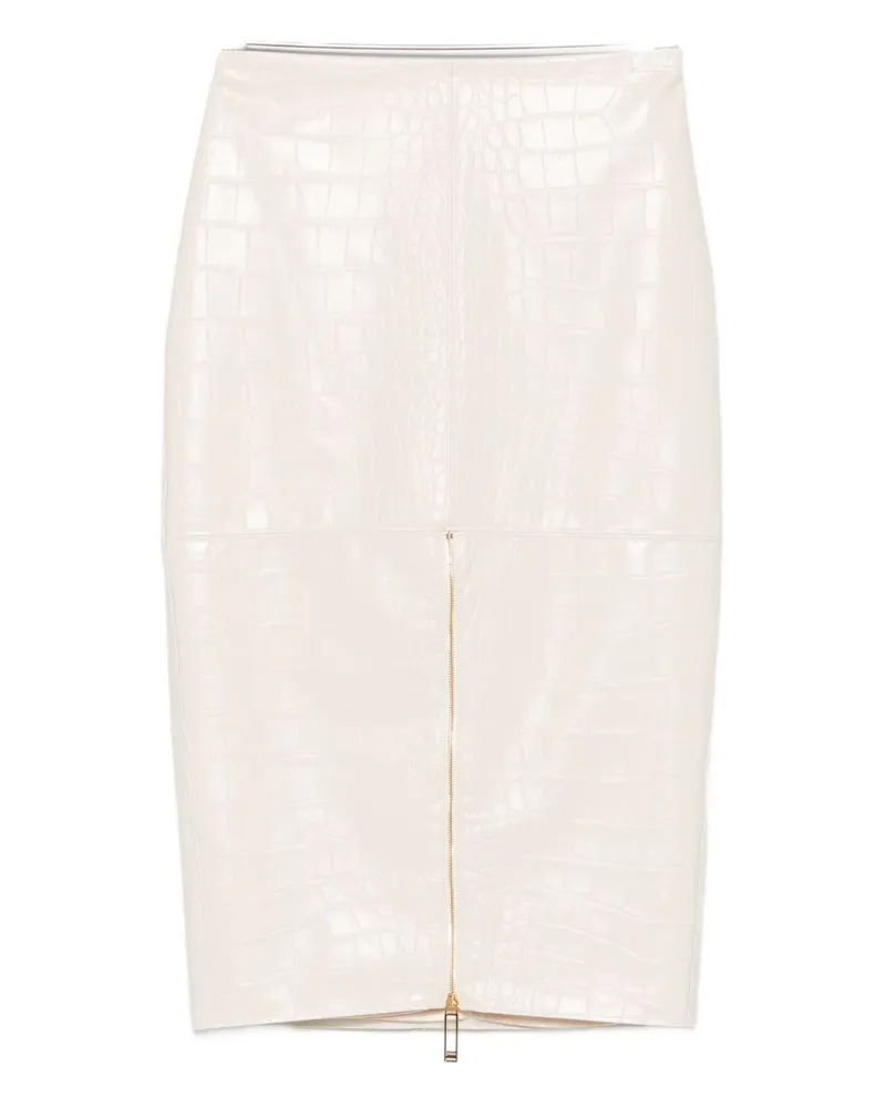 Elisabetta Franchi Midi Rock White