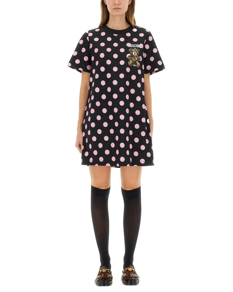 Moschino Teddy Polka Dots" Kleid Black
