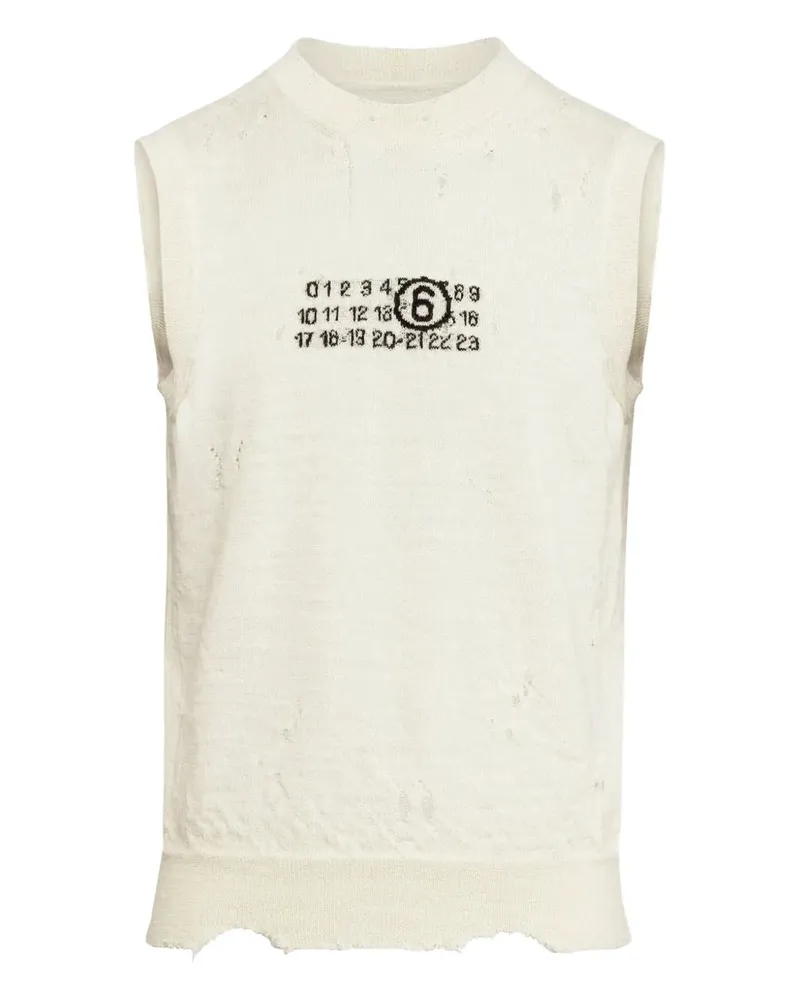 Maison Margiela ärmellose Oberseite mit einem verzweifelten Look 103