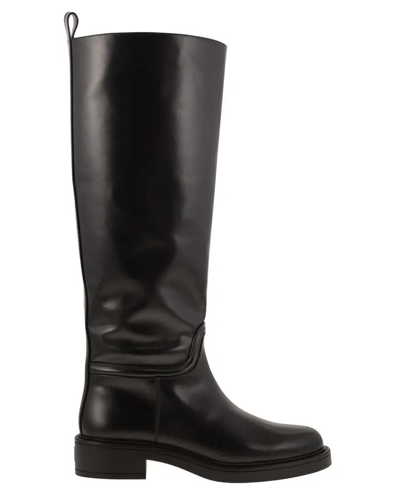 Stuart Weitzman Celia Lederstiefel Black