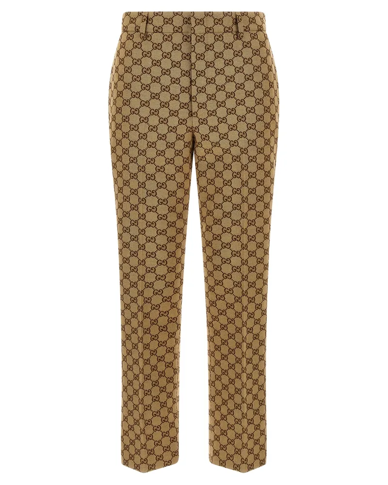 Gucci Hose aus -GG-Stoff Beige