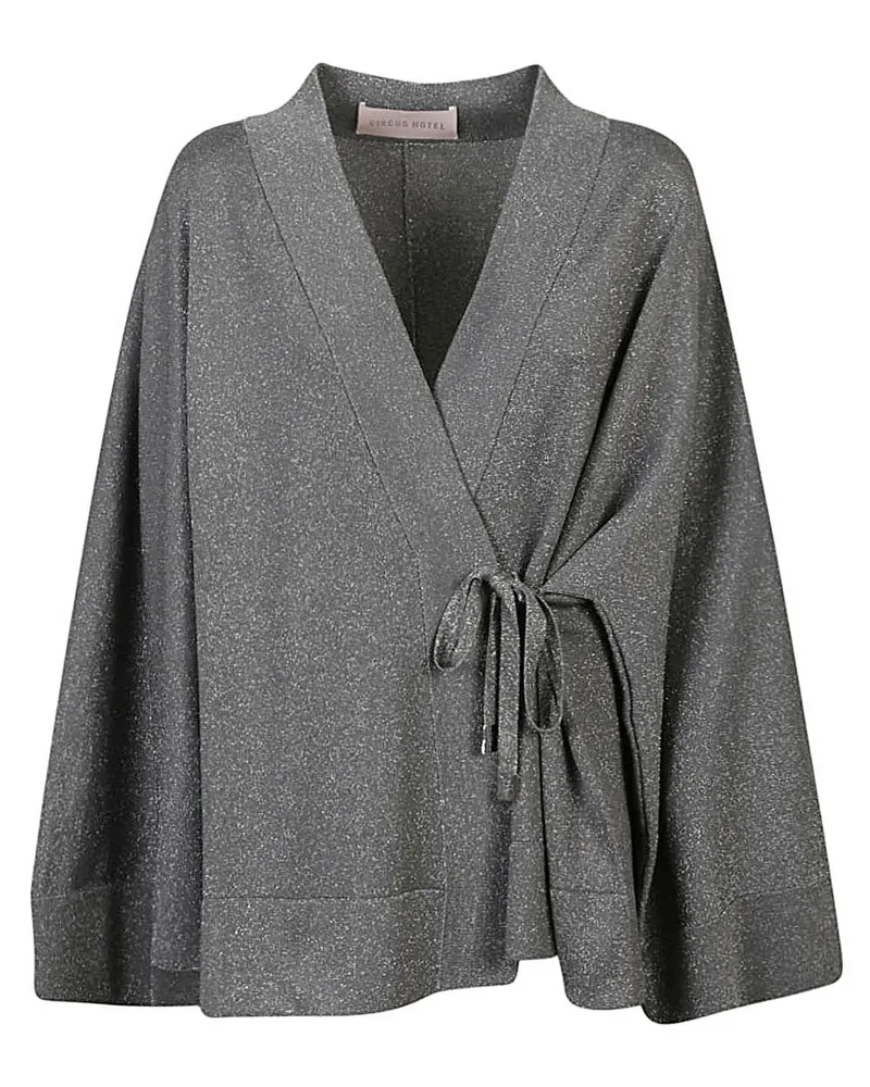 Circus Hotel Viscose Short Kimono Grey