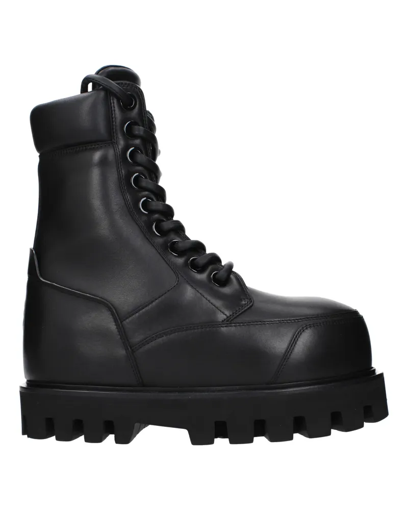 Alexander McQueen Männer 's Lederstiefel schwarz -