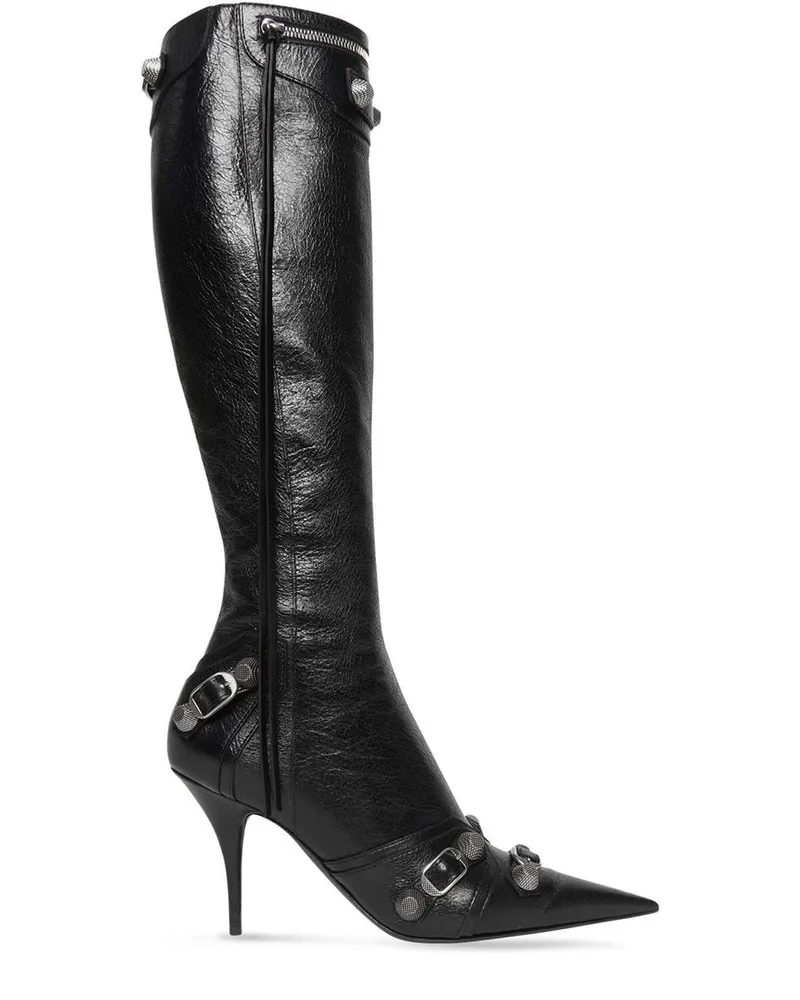 Balenciaga Le Cagole Lederstiefel Black