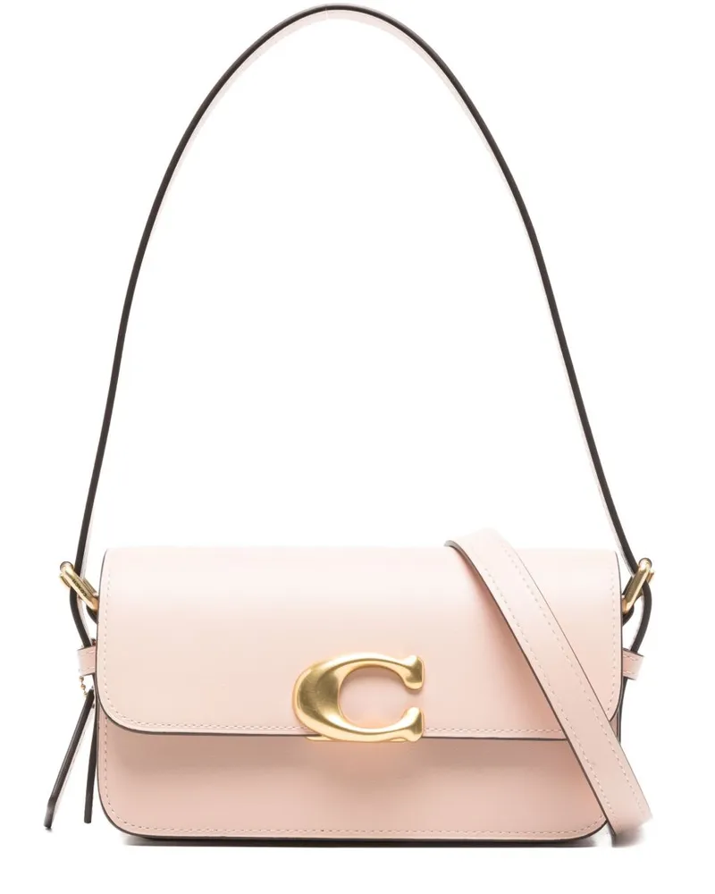 Coach Trainer Zoe Leder Umhängetasche Beige