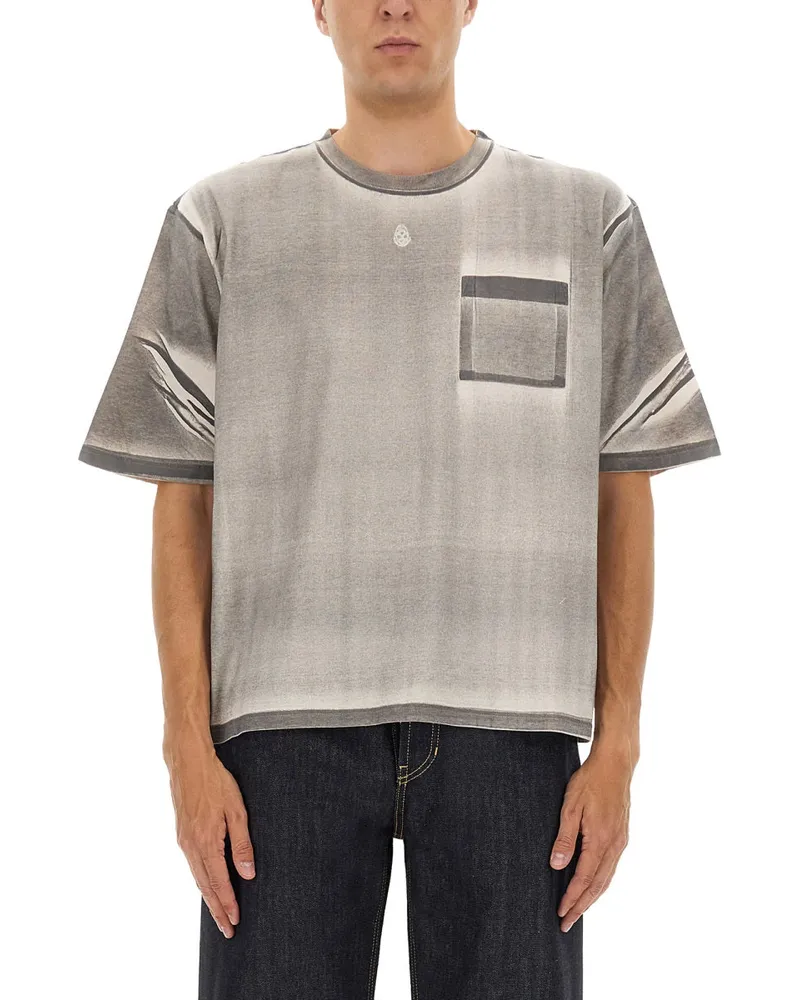 Alexander McQueen Alexander MC Queen krümmte T -Shirt Grey