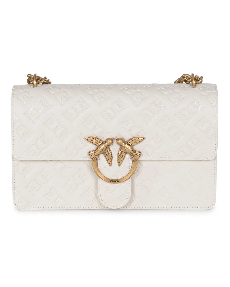 Pinko Love One Classic' Tasche aus Leder Ivory