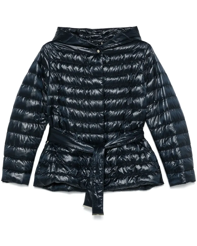 Herno Nylon Short Down Jacke Blue