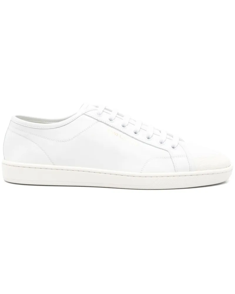 Saint Laurent Fitness -Leder -Turnschuhe White