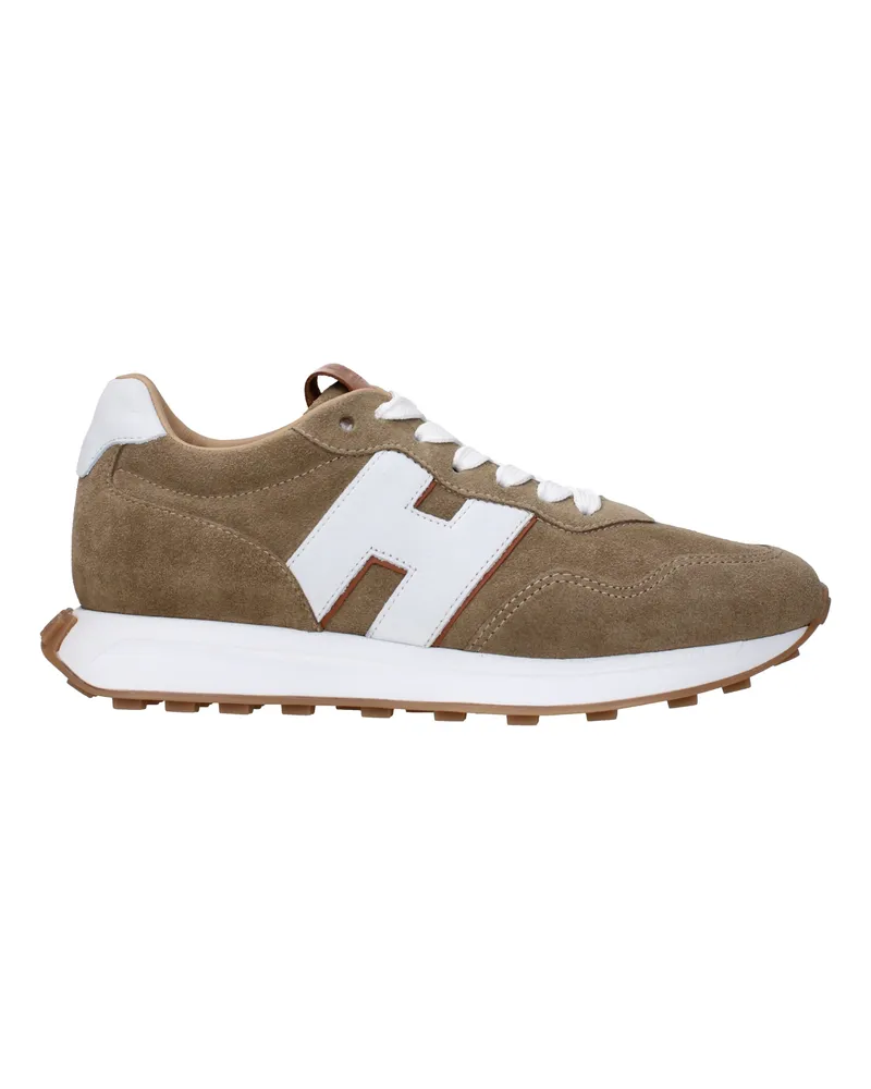 Hogan Sneakers H601 Beige/Camel Chamois Mann, auch bekannt als Hogan -