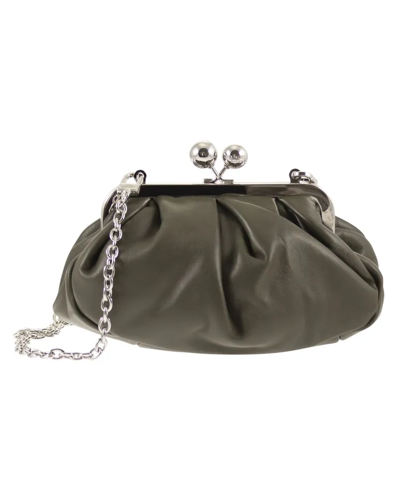 Weekend Max Mara Prati Leder-Spritzbeutel Green