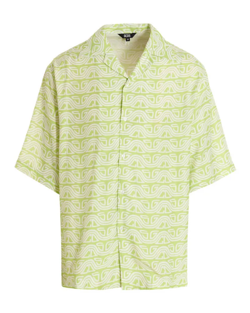 GCDS gewinktes Logo' Shirt Green
