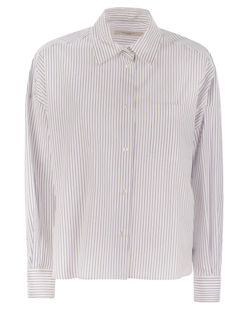 Max Mara Wochenende Max Mara Aureo Baumwollpopelhemd Blue