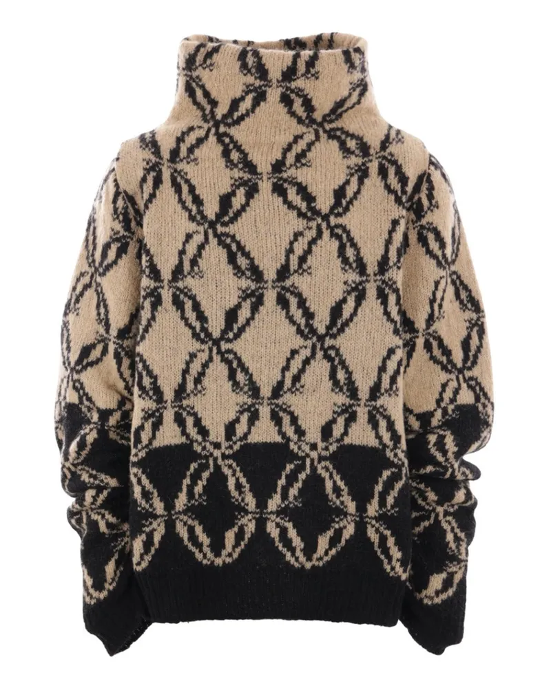 Dries van Noten Dries Van Note übergroßer Monier Pullover Nude