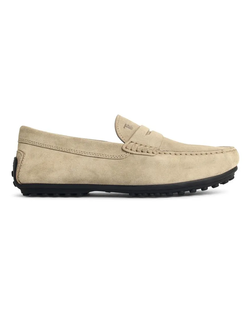 TOD'S Tod 's 'City Gommino' Beige Suede Sladers Beige