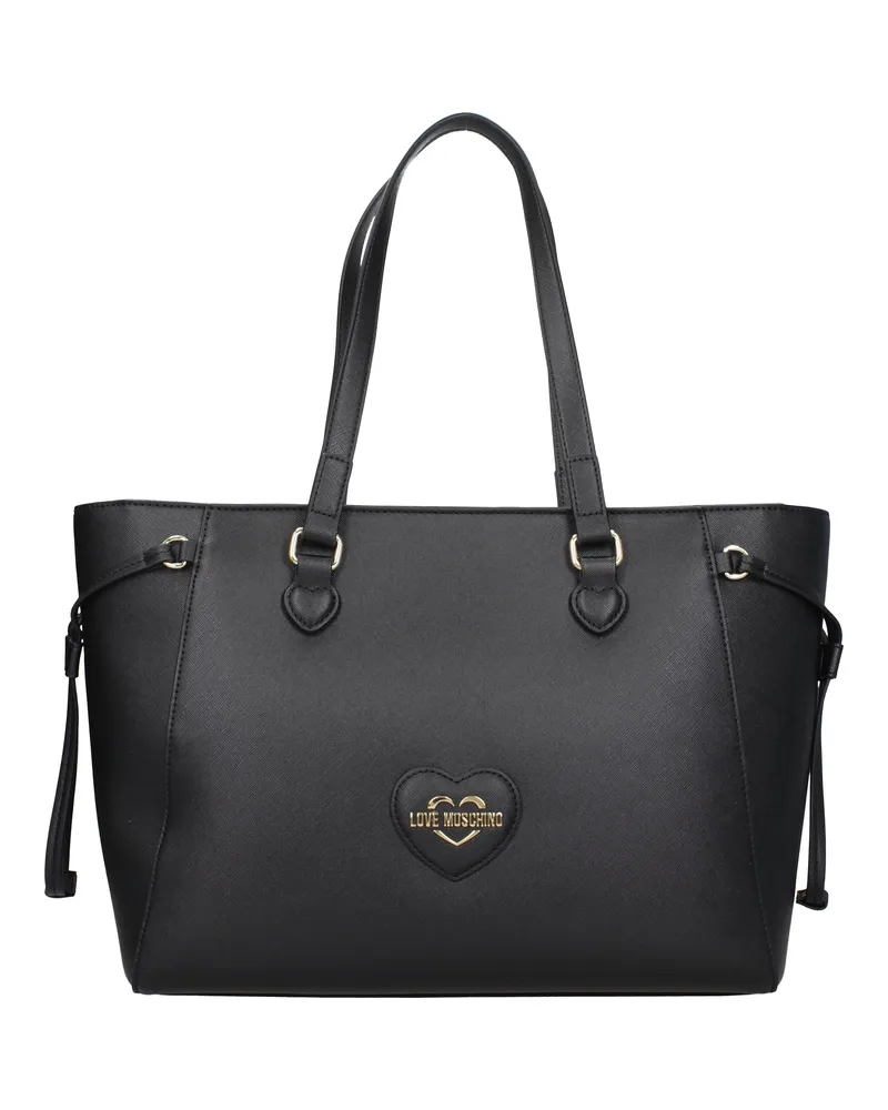 Moschino Damens Eco Umhängetaschen Polyurethan Schwarz -