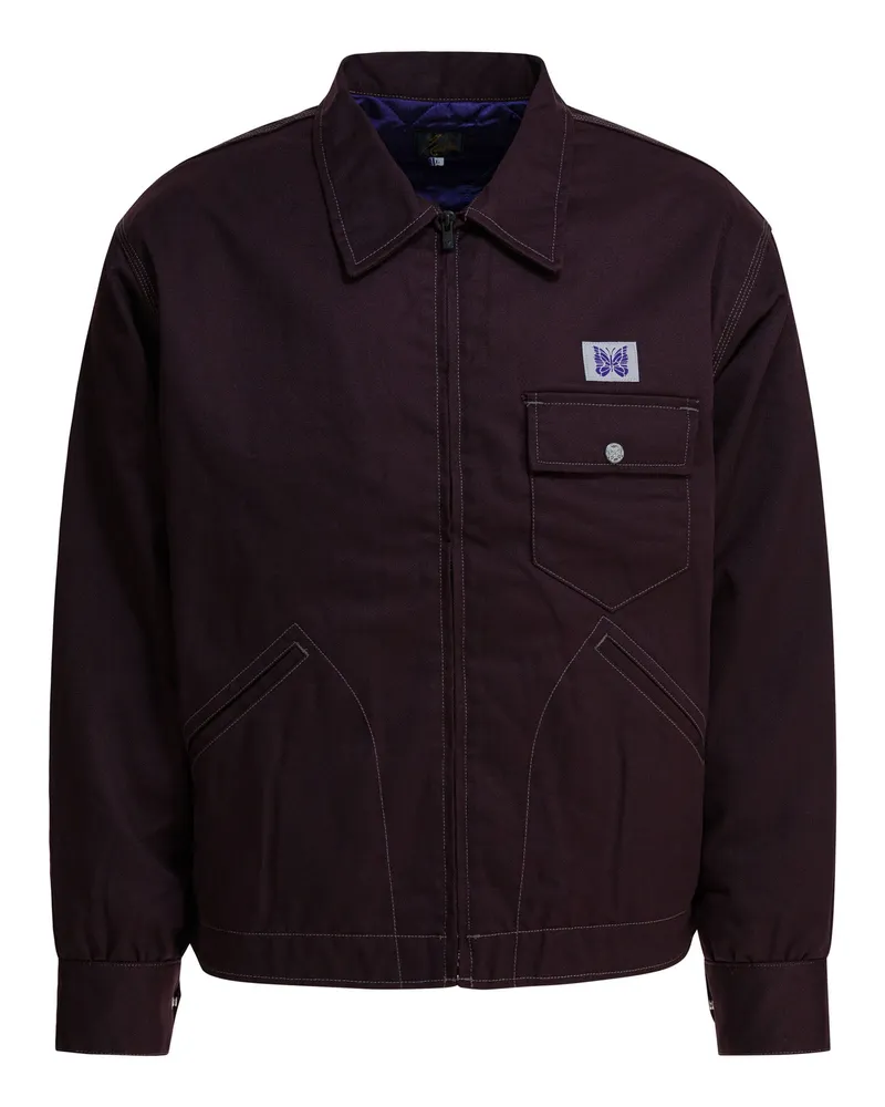 NEEDLES Leichte Jacke von  „Pe/C Twill Bordeaux