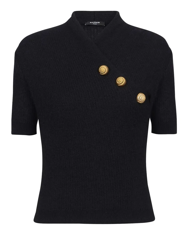 Balmain Wollmischung Top Black