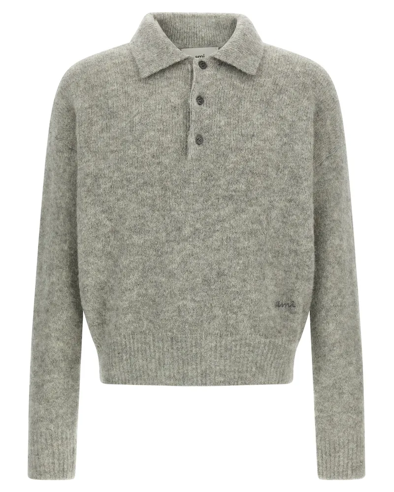 AMI Paris Ami' Polohemd Gray