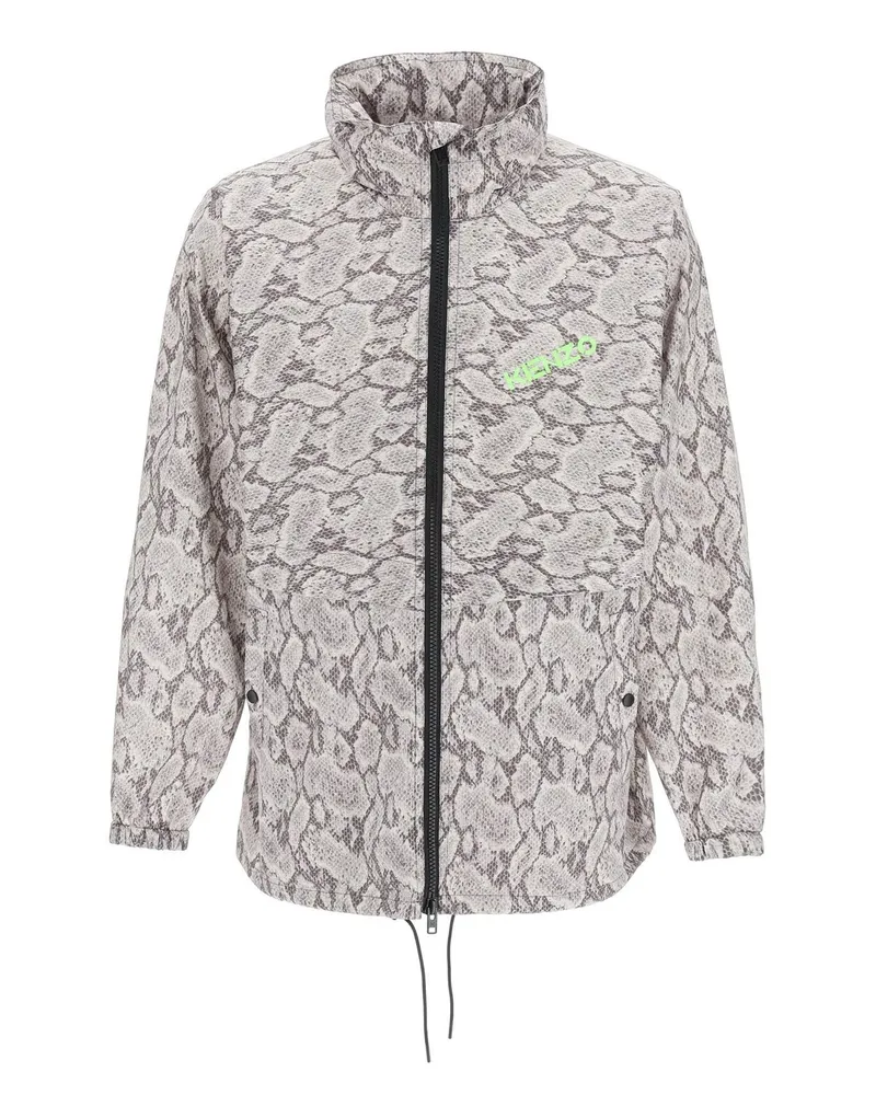 Kenzo Snakeskin bedruckte Jacke Beige