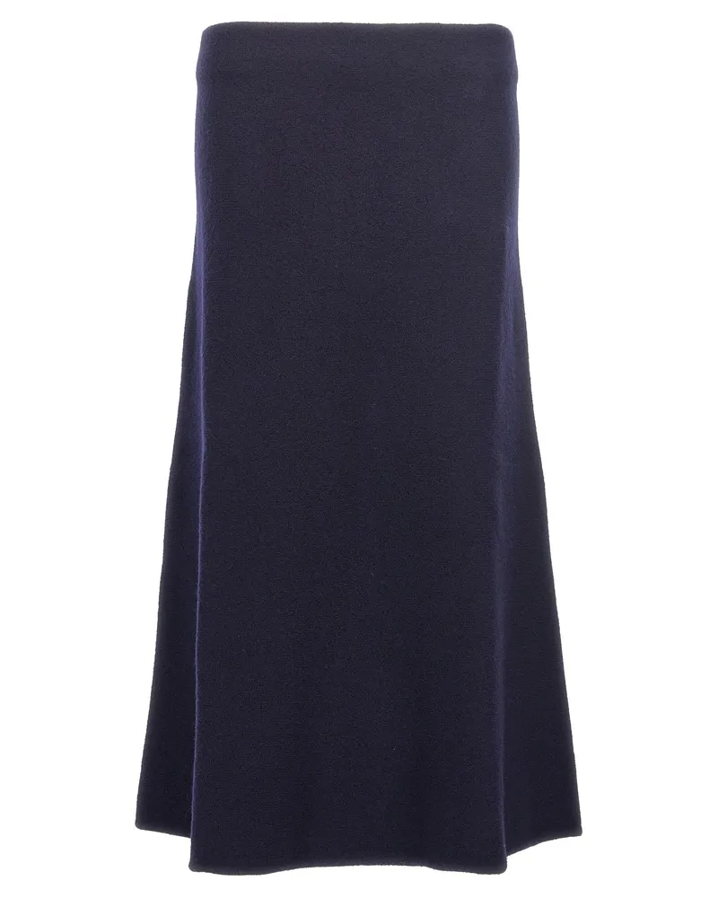 Jil Sander Long Wollrock Blau