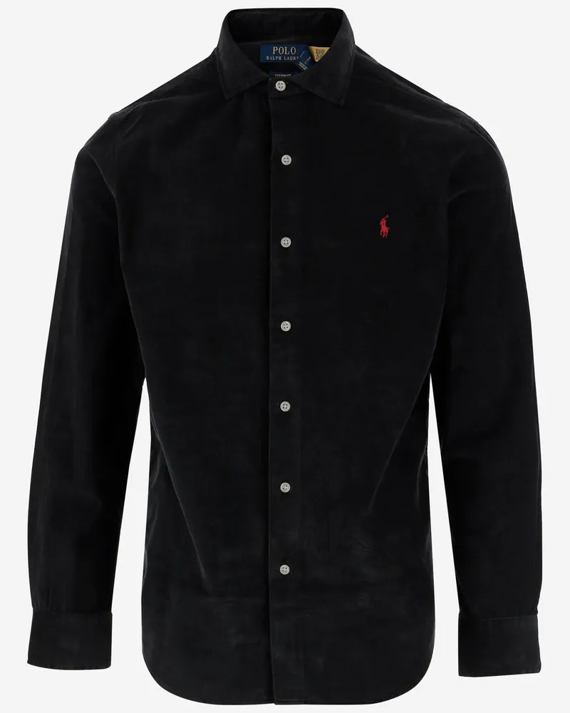 Ralph Lauren Hemd aus Baumwollsamt Black