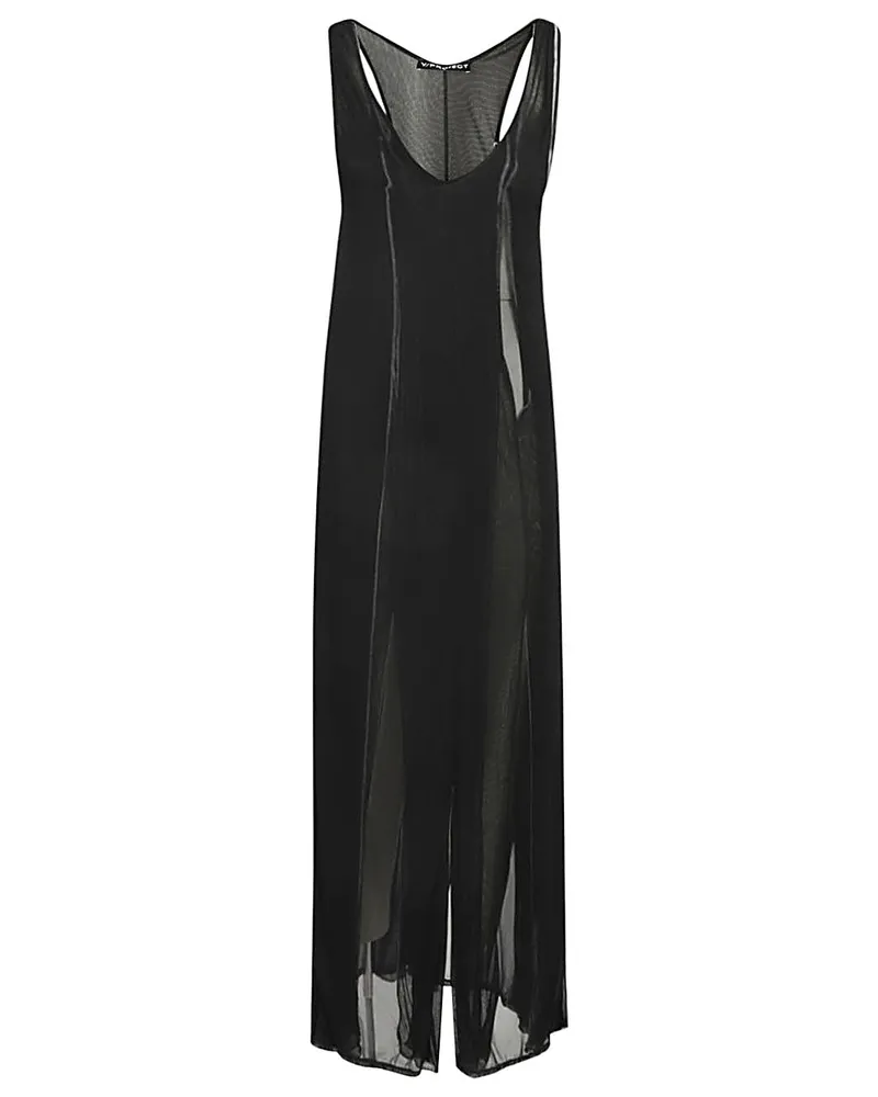 Y/PROJECT Y/Projekt langes Panzerkleid Black