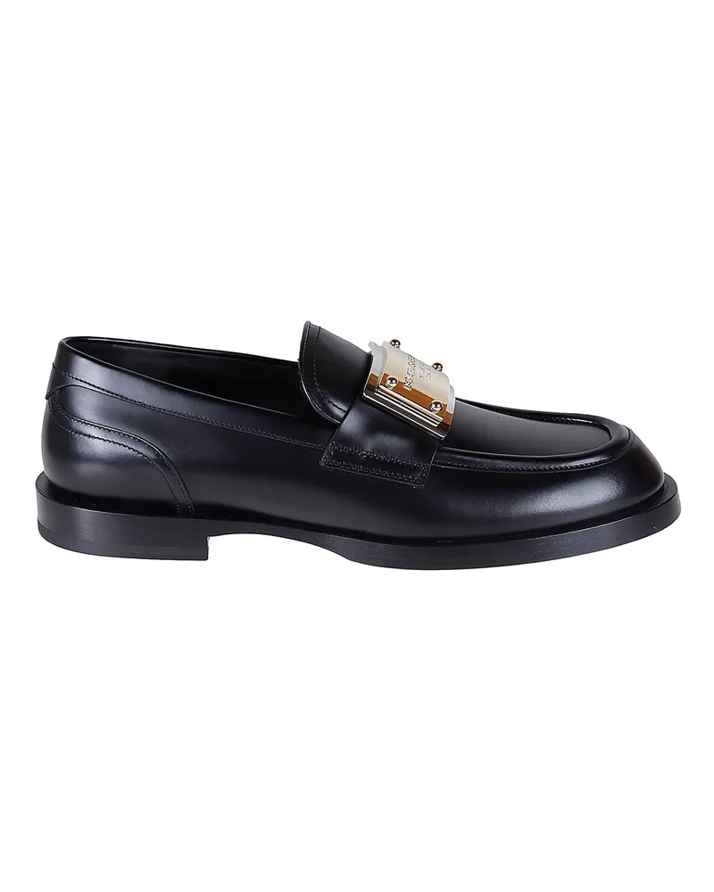 Dolce & Gabbana Dolce & Gabbana Leder -Slipper Schwarz
