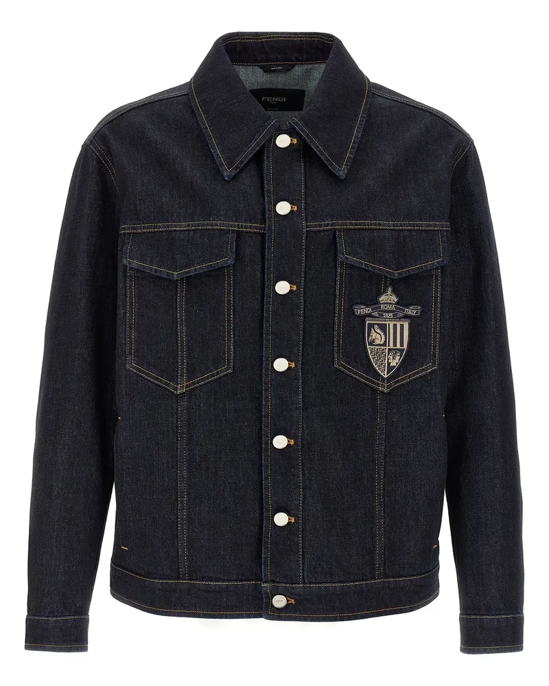 Fendi Fendi Crest Jacke Blue