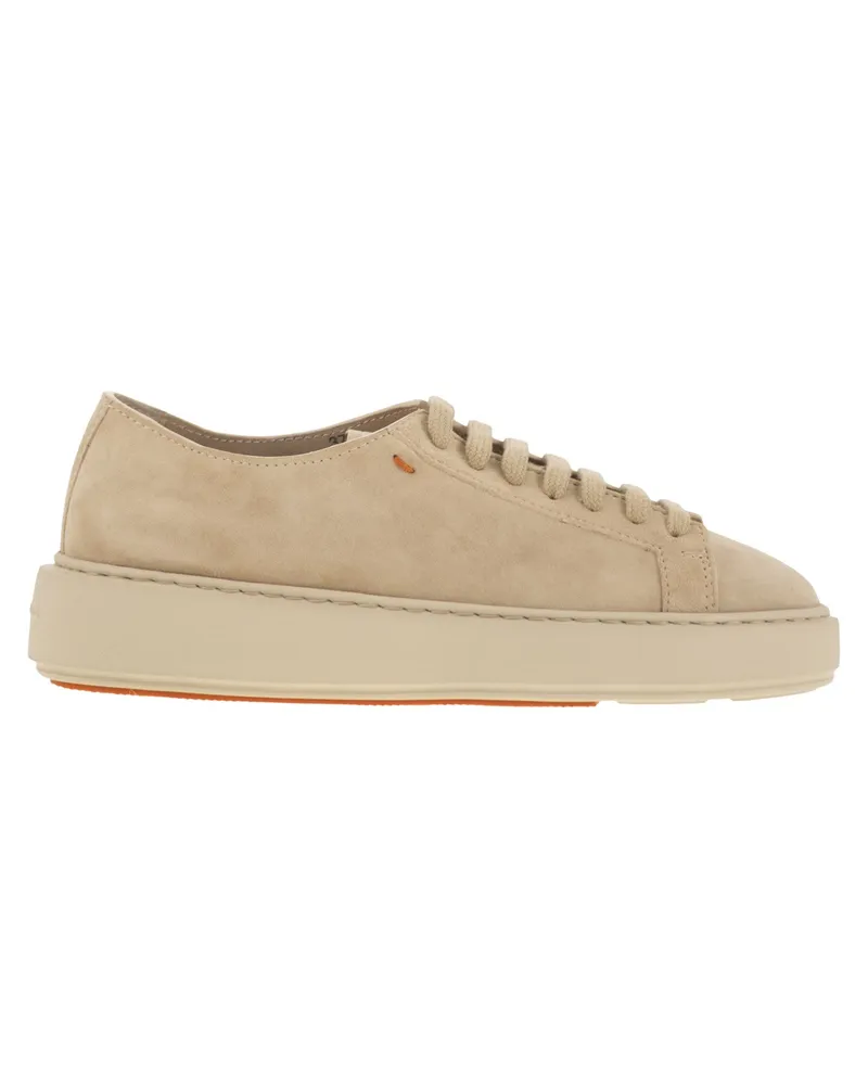 Santoni Wildleder -Turnschuhe Beige