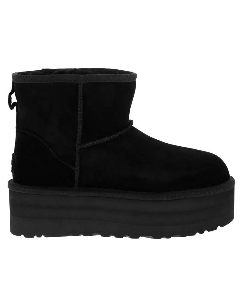 UGG Classic Mini Platform -Knöchelstiefel mit Plattform Schwarz