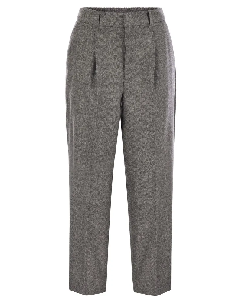 PT TORINO Daisy Wolle und Kaschmirhosen Dark