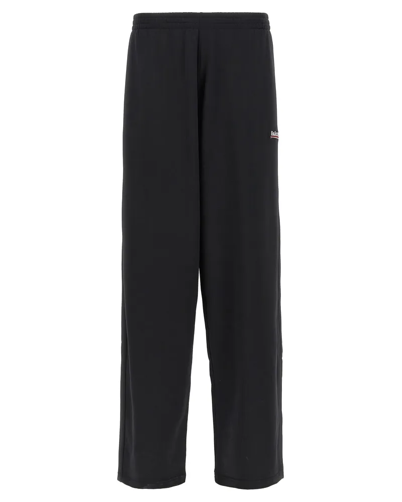 Balenciaga Logo Sticker Jogger Black