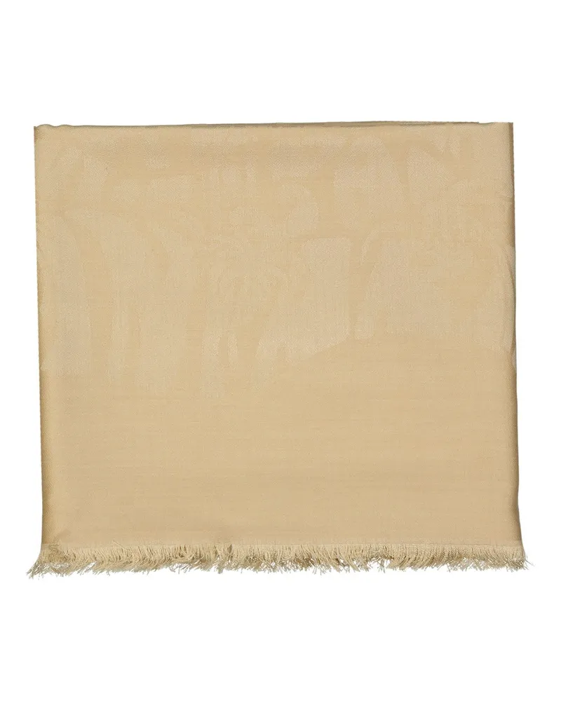 Lanvin Seide und Wollschal Beige