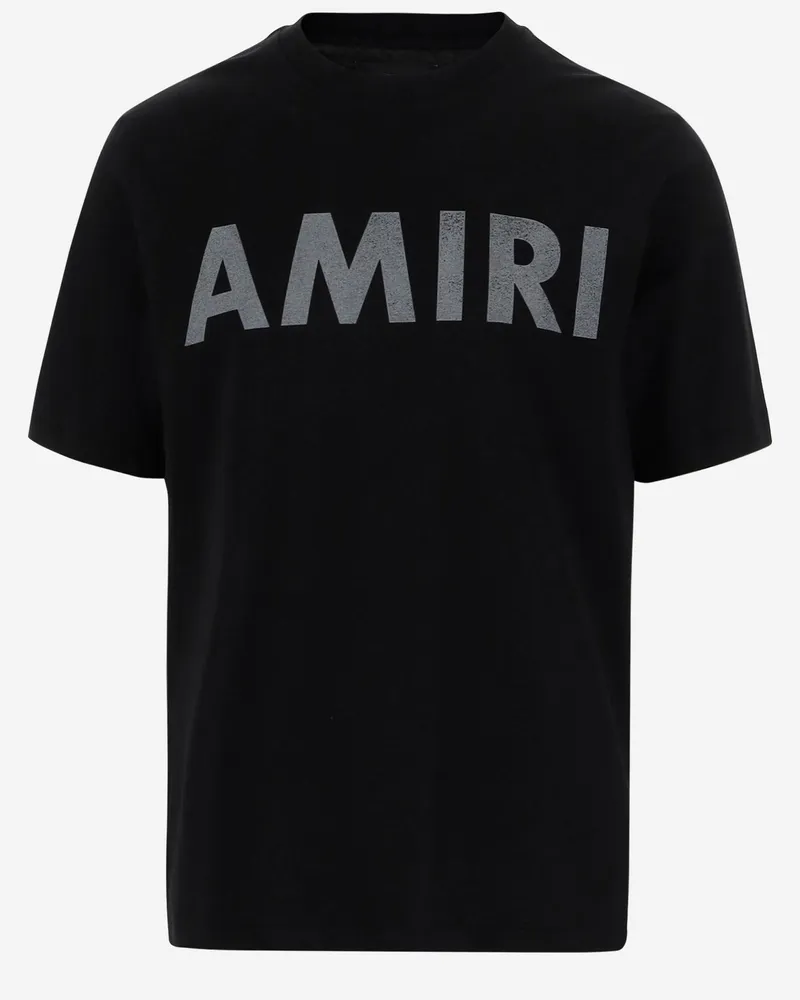 Amiri Cotton T -Shirt mit Logo Black