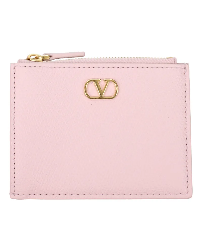 Valentino Garavani Damens Dokumentenhalter Rosa/Quarzleder -