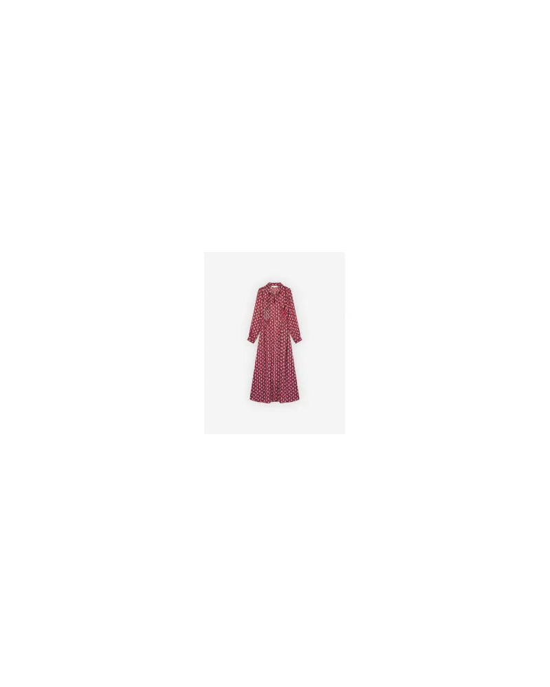 Kitsuné Maison Kitsuné Schal Langes Kleid in Blumenstreifen gedruckte Technik 
