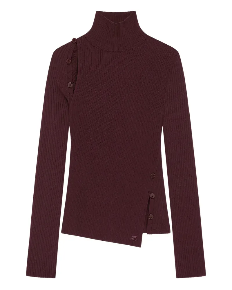 Courrèges Courreves obliques Pullover Burgundy